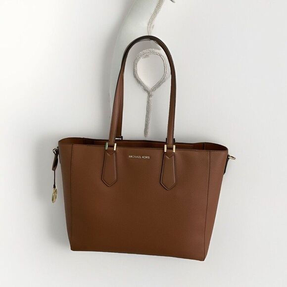 Michael Kors Maisie Large Pebbled Leather 3-in-1 Tote Bag Brown NWT - Picture 2 of 13